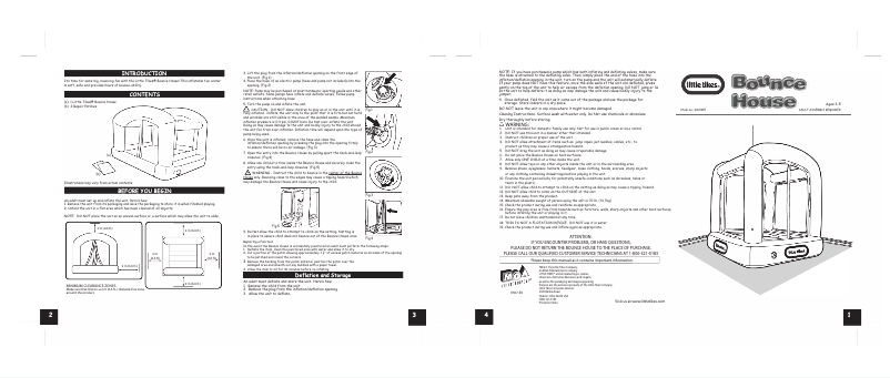 Imagen de la primera página del manual del dispositivo Bounce House