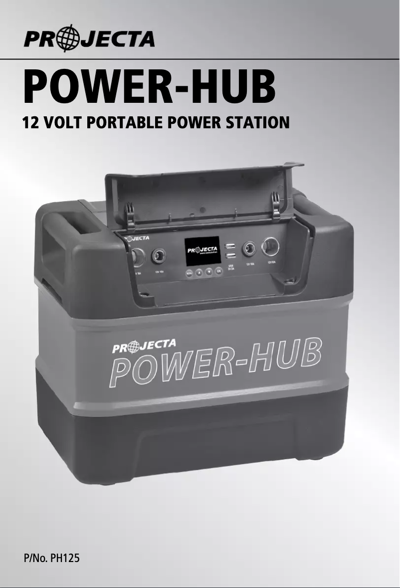 Page 1 de la notice Manuel utilisateur Projecta PH125