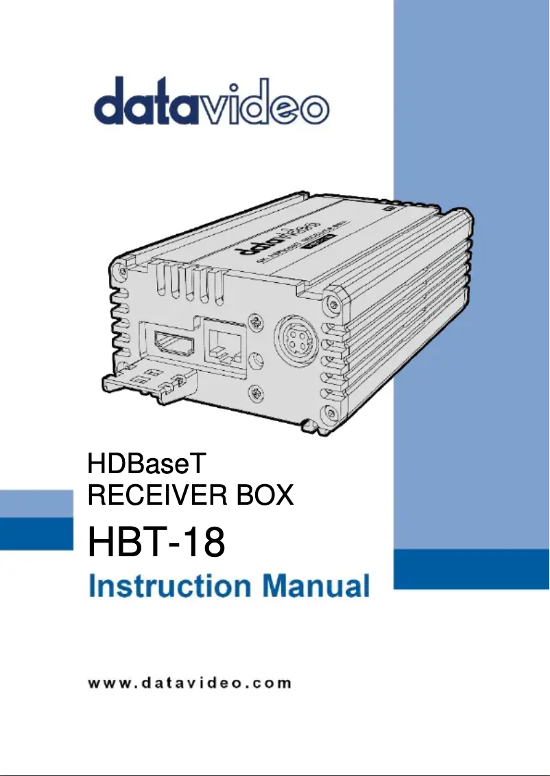 Page n°1 - Manuel utilisateur DataVideo HBT-18
