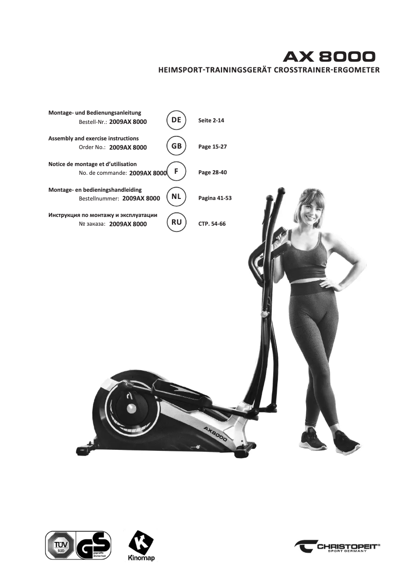 Page n°1 - Manuel utilisateur Christopeit AX 8000