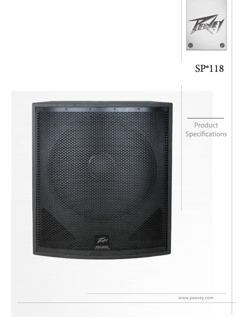 Imagen de la primera página del manual del dispositivo SP 118