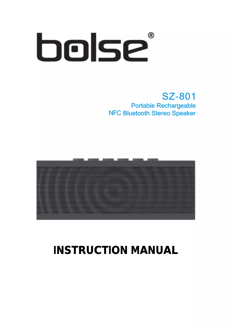 Image de la première page du manuel de l'appareil SZ-801