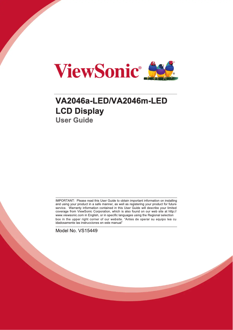 Página 1 del manual Manual de usuario Viewsonic VA2046a