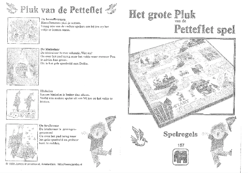 Page 1 de la notice Manuel utilisateur Jumbo Het grote Pluk van de Petteflet spel