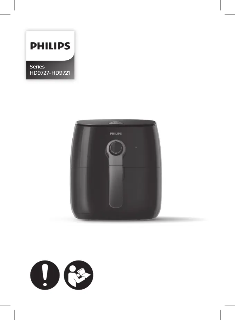 Page 1 de la notice Guide de démarrage rapide Philips Viva Collection Airfryer HD9723