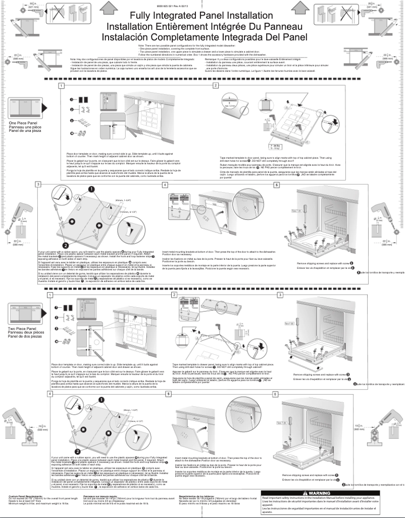 Page n°1 - Guide d'installation Bosch SHVM98W