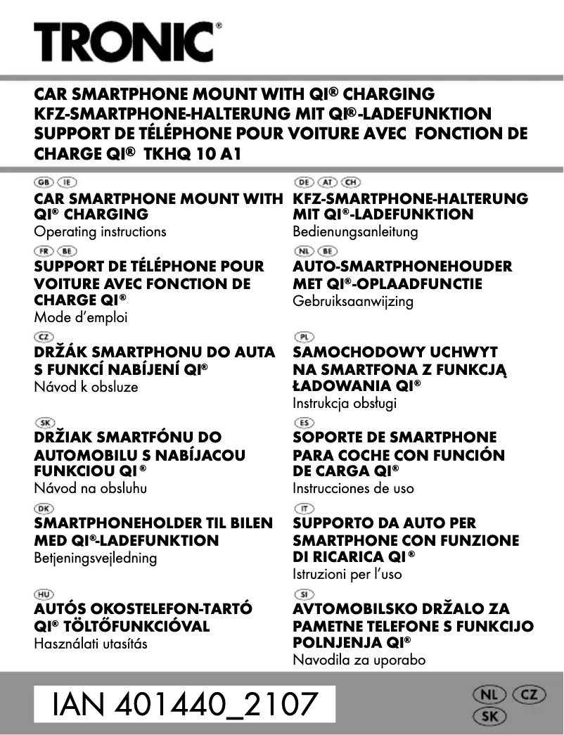 Image de la première page du manuel de l'appareil TKHQ 10 A1