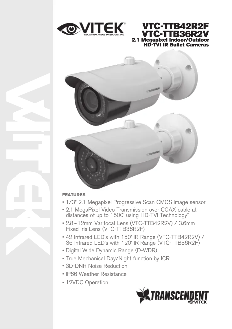 Page 1 de la notice Manuel utilisateur Vitek VTC-TTB36R2V