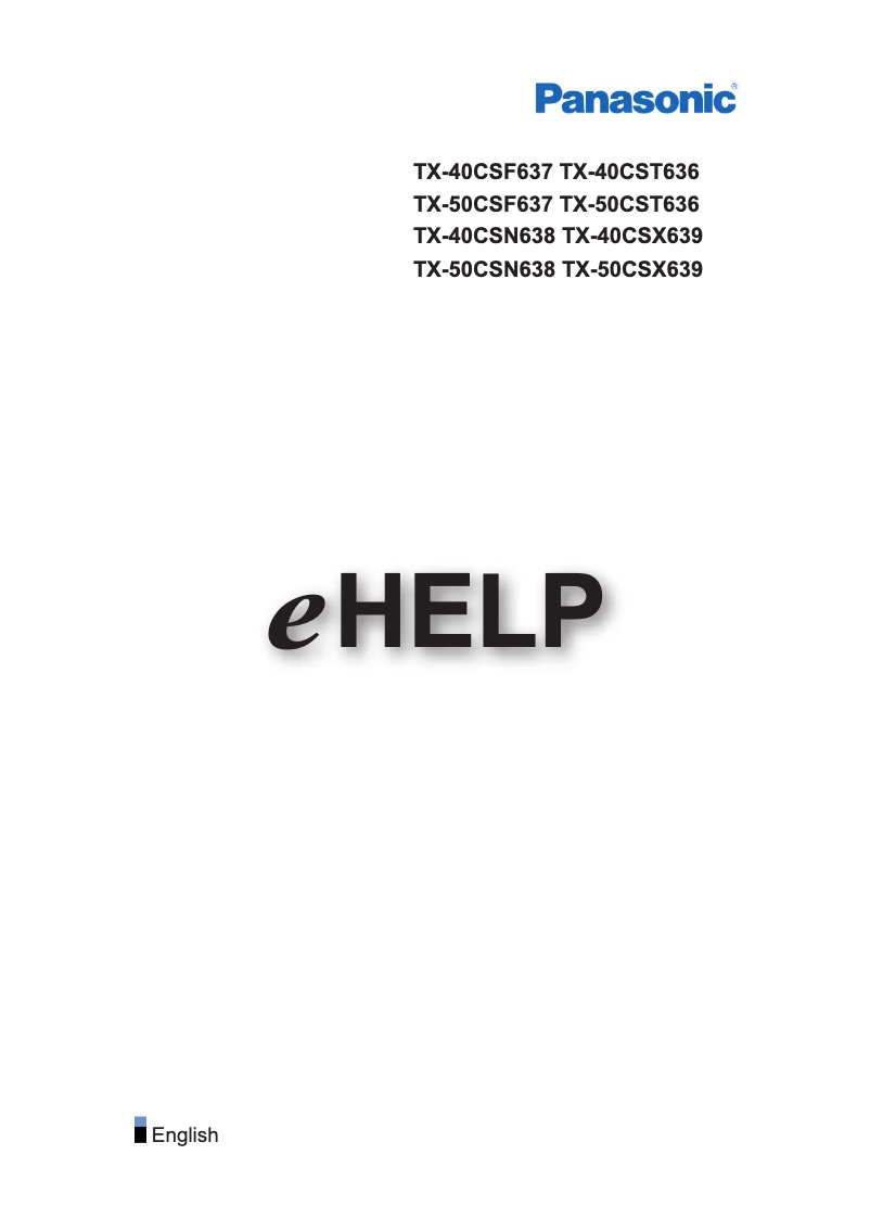 Page 1 de la notice Manuel utilisateur Panasonic Viera TX-50CSN638