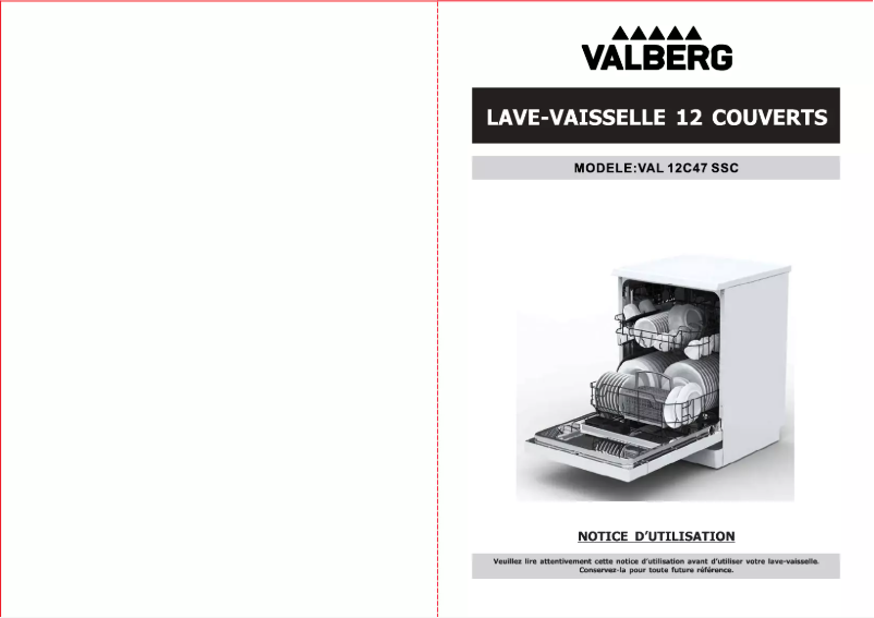 Page n°1 - Manuel utilisateur Valberg VAL 12C47 SSC