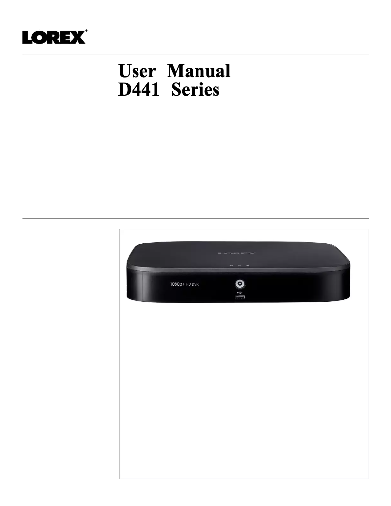 Page 1 de la notice Manuel utilisateur Lorex DF162-C2NAE