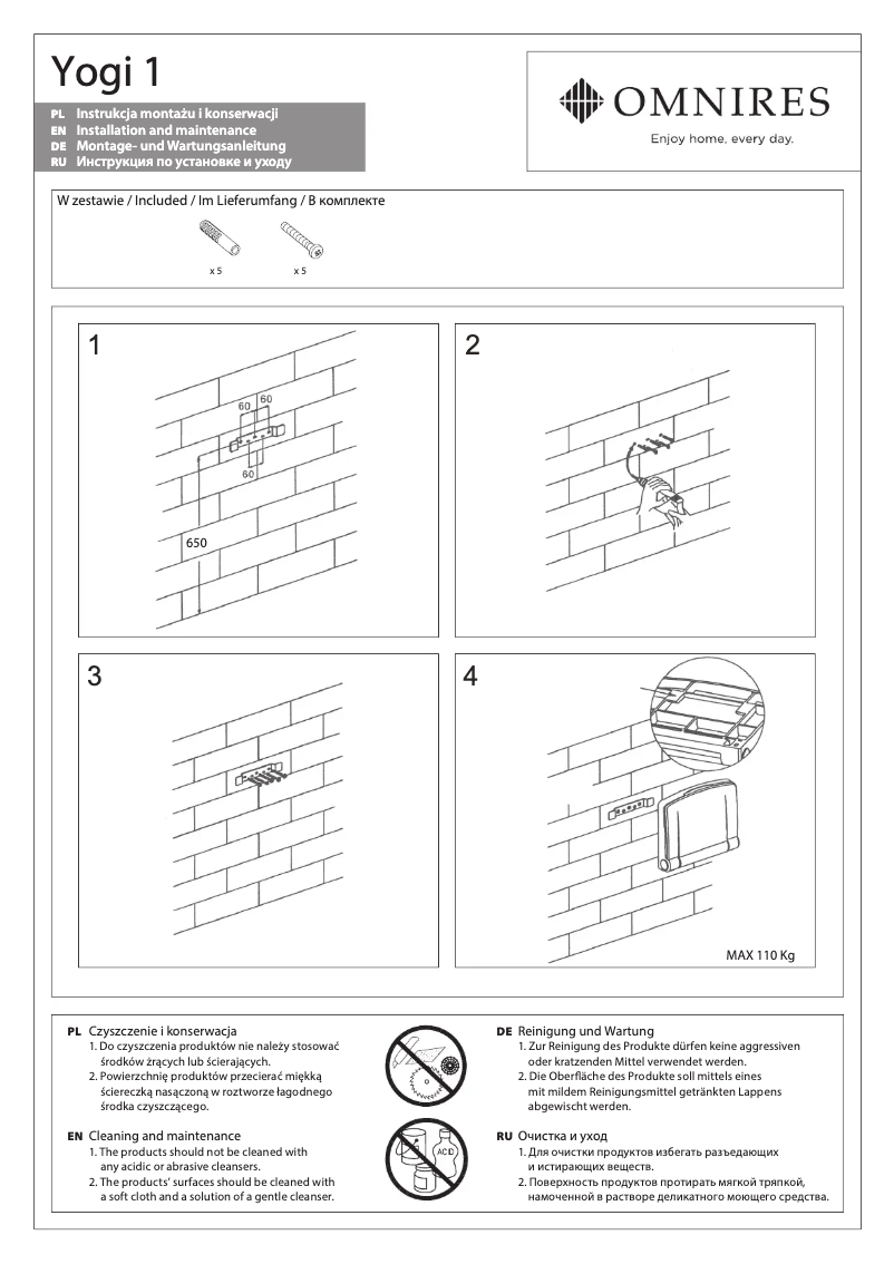 Página 1 del manual Manual de usuario Omnires Yogi 1