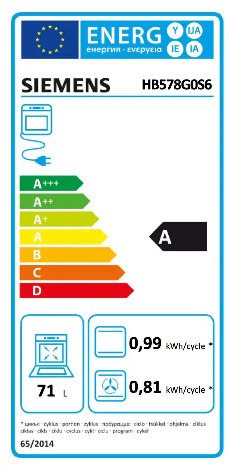 Image de la première page du manuel de l'appareil HB578G0S6