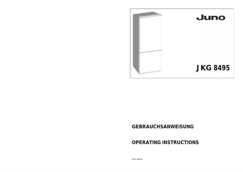 Page 1 de la notice Manuel utilisateur Juno JKG8495