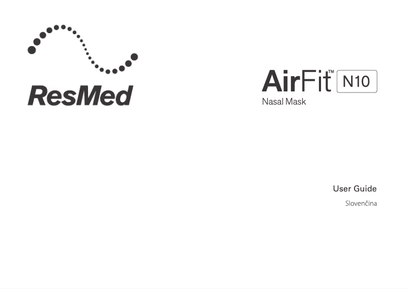 Image de la première page du manuel de l'appareil AirFit N10