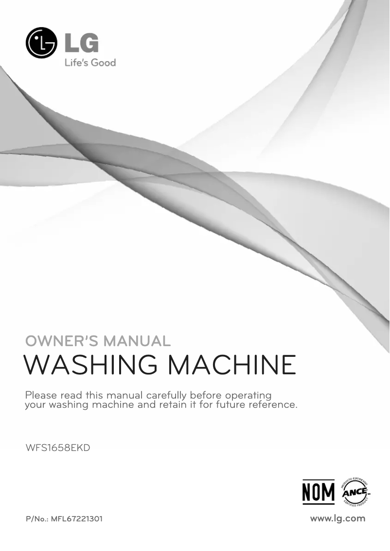 Page n°1 - Manuel utilisateur LG WFS1658EKD