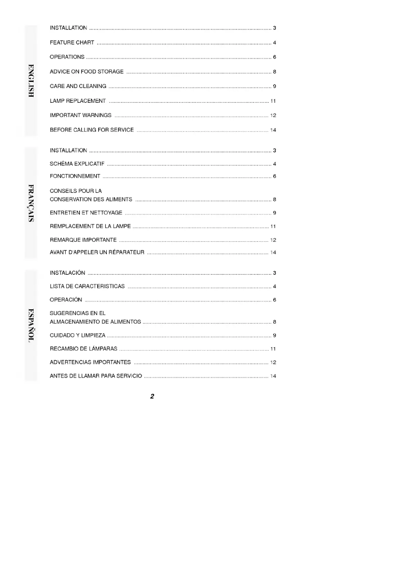 Page n°1 - Manuel utilisateur LG GR-182S