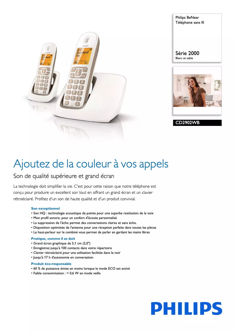 First page image of the manual for BeNear CD2902WB