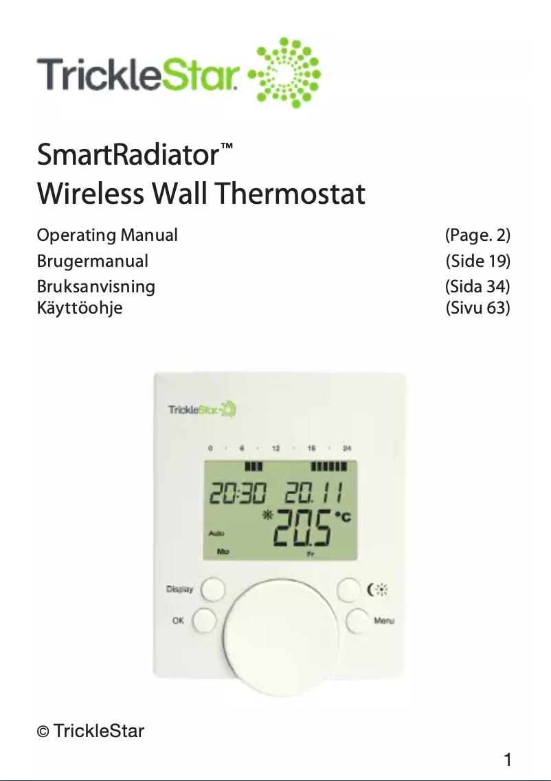 Image de la première page du manuel de l'appareil SmartRadiator Wireless