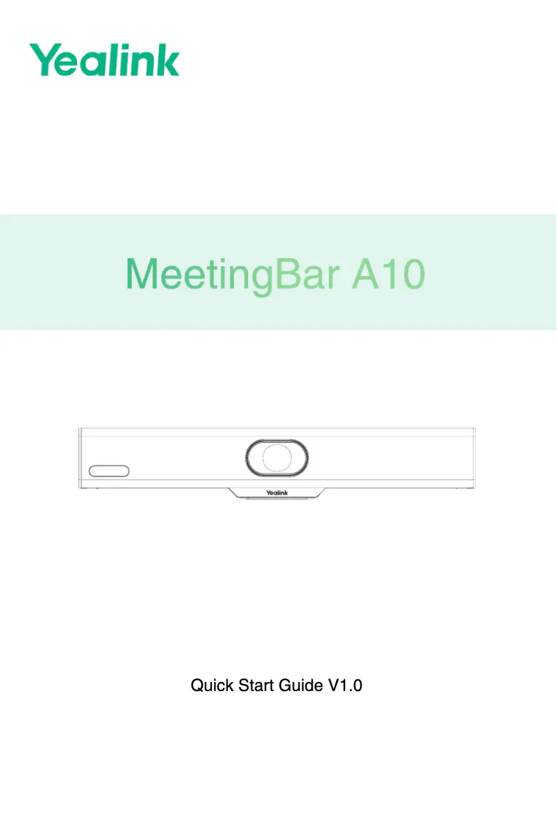 Image de la première page du manuel de l'appareil MeetingBar A10