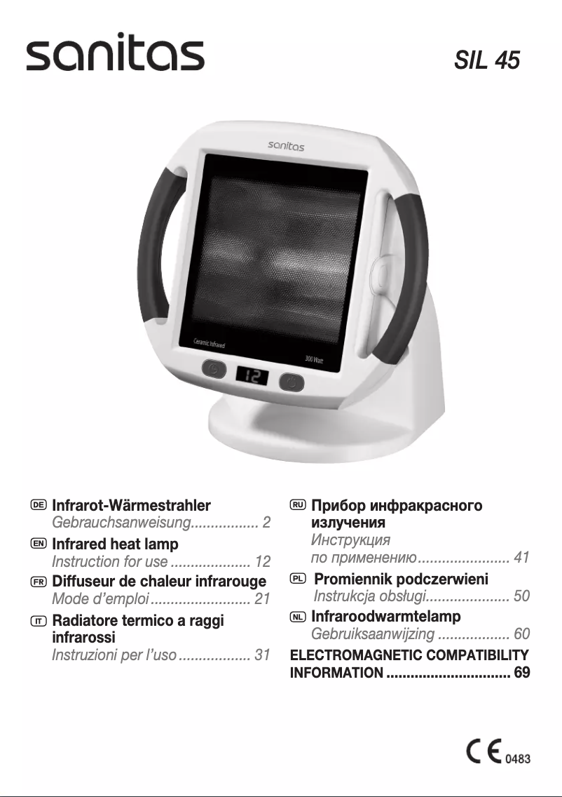 Page 1 de la notice Manuel utilisateur Sanitas SIL 45