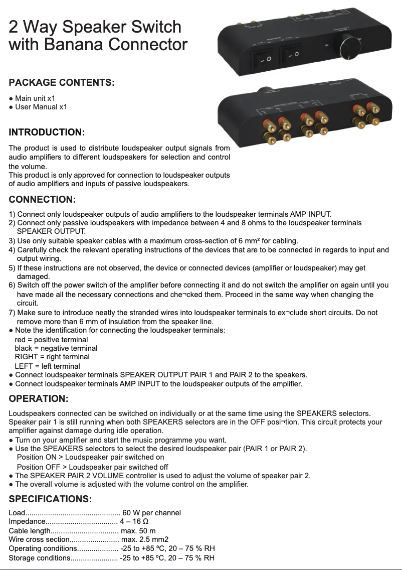 Page n°1 - Manuel utilisateur Micro Connect MC-GEN-270