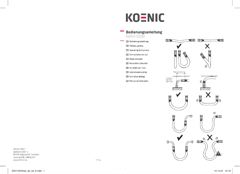 Image de la première page du manuel de l'appareil KWSH-0100
