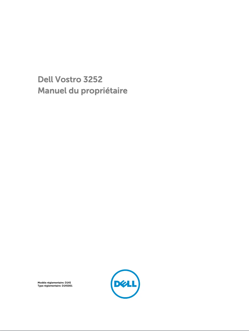 Page 1 de la notice Manuel utilisateur Dell Vostro 3252