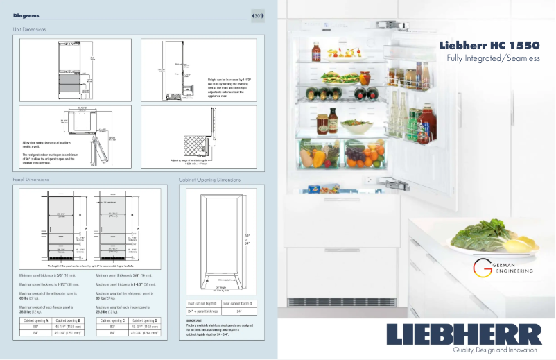 Page n°1 - Fiche technique Liebherr HC 1550