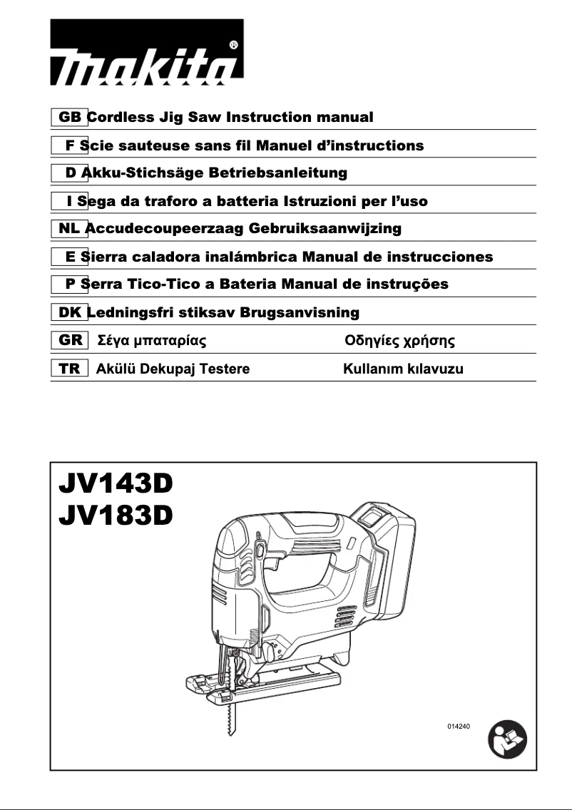 Página 1 del manual Manual de usuario Makita JV183DWE