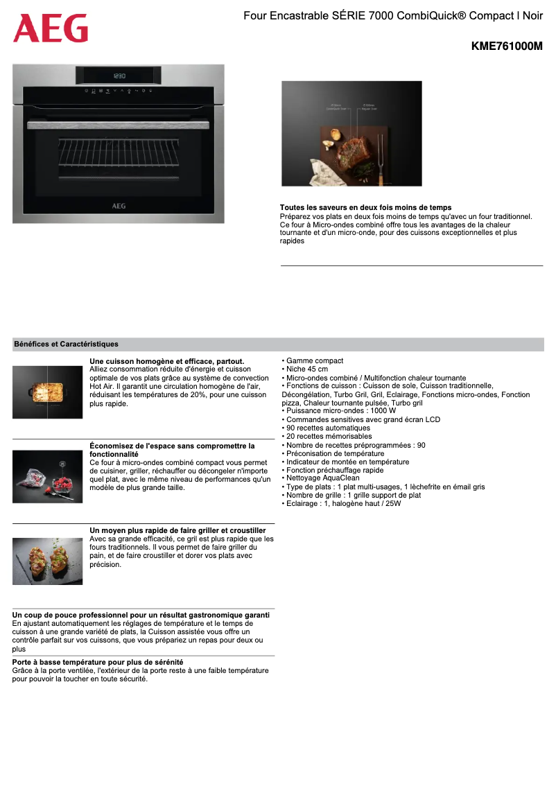 Image de la première page du manuel de l'appareil KME761000M