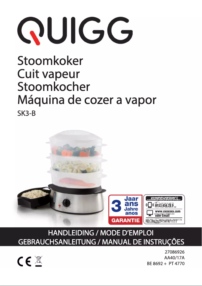 Page n°1 - Manuel utilisateur Quigg SK3-B