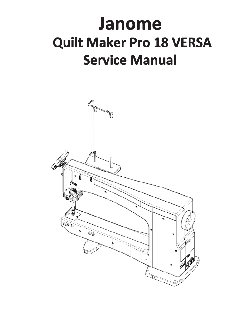 Page 1 de la notice Manuel utilisateur Janome Quilt Maker Pro 18 Versa