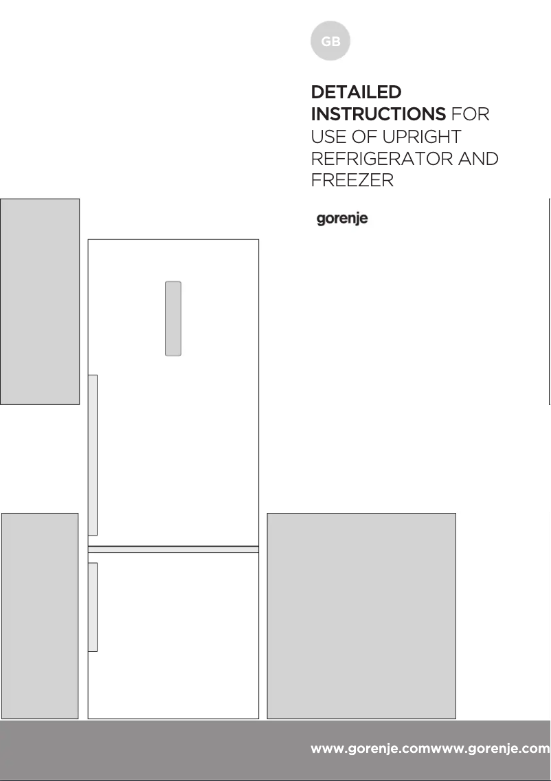 Page n°1 - Manuel utilisateur Gorenje NRC6192TXUK