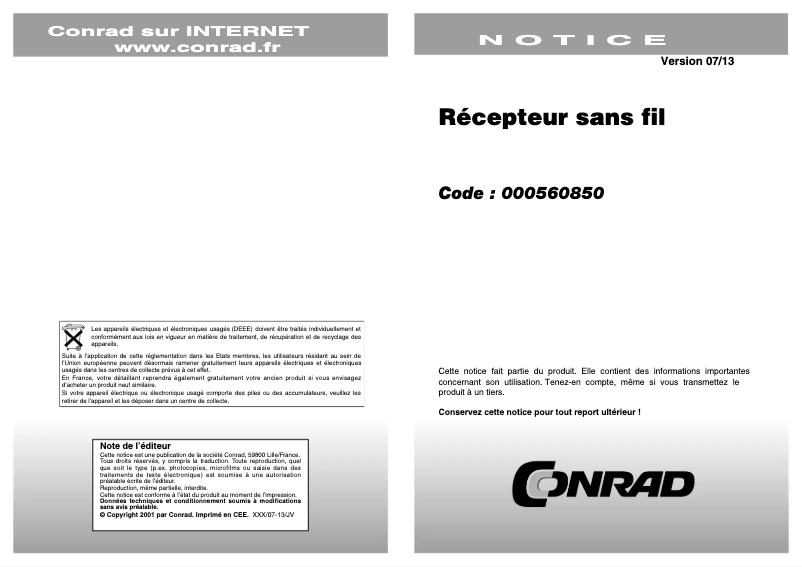 Page n°1 - Manuel utilisateur Eberle INSTAT 868-a1A