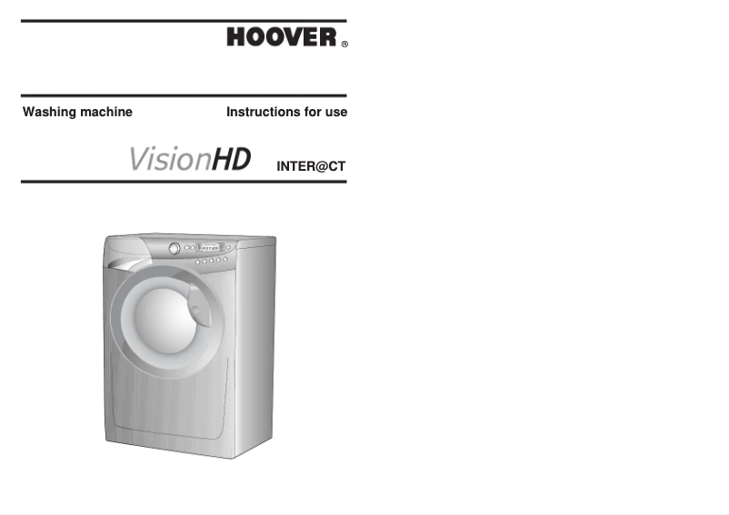 Page n°1 - Manuel utilisateur Hoover VHD 816 I-80