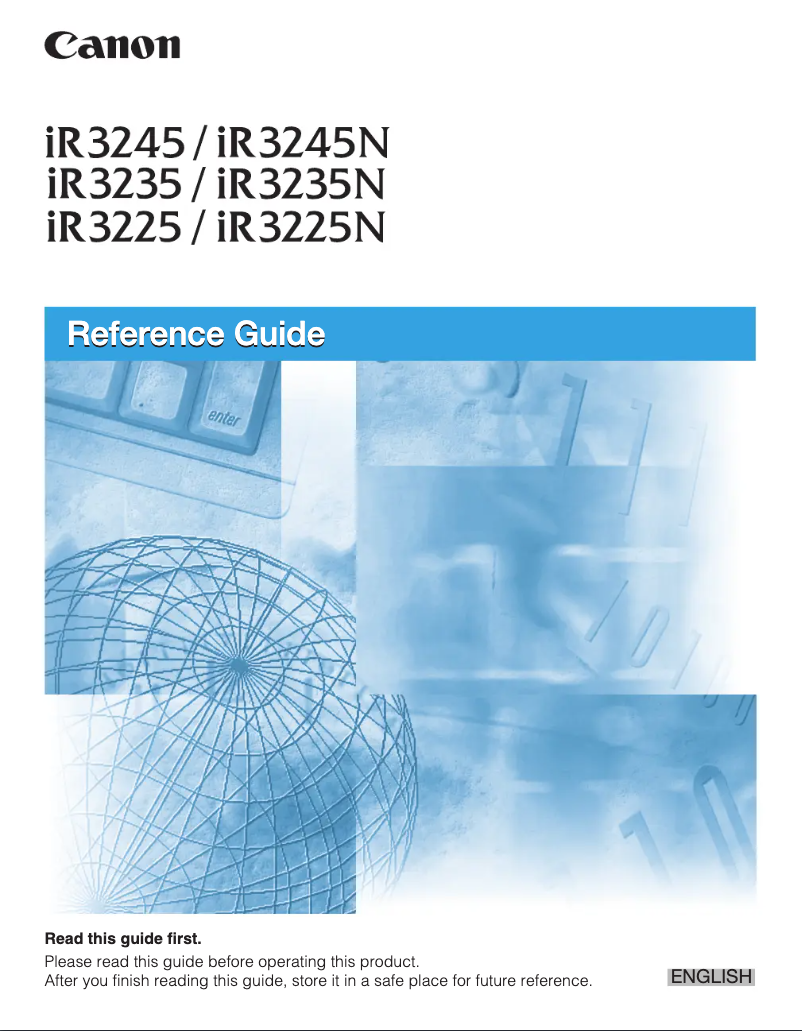 Page n°1 - Manuel utilisateur Canon iR3225