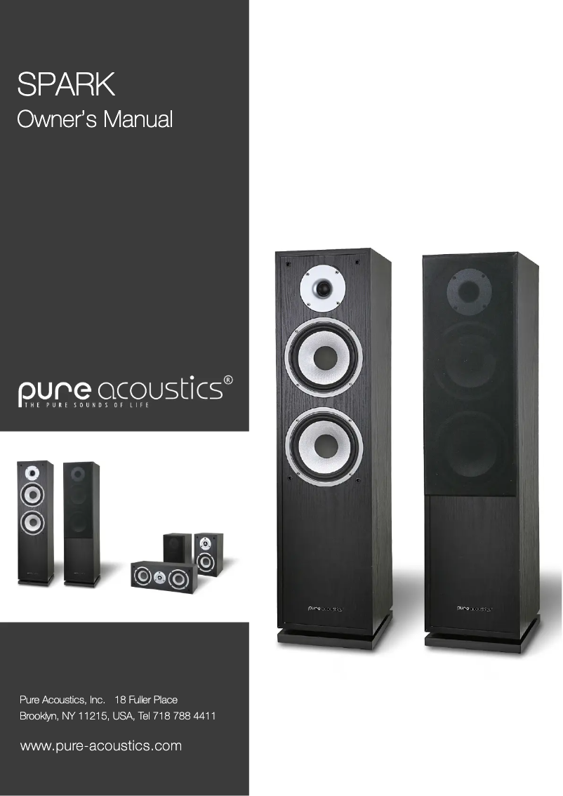 Page 1 de la notice Manuel utilisateur Pure Acoustics Spark F