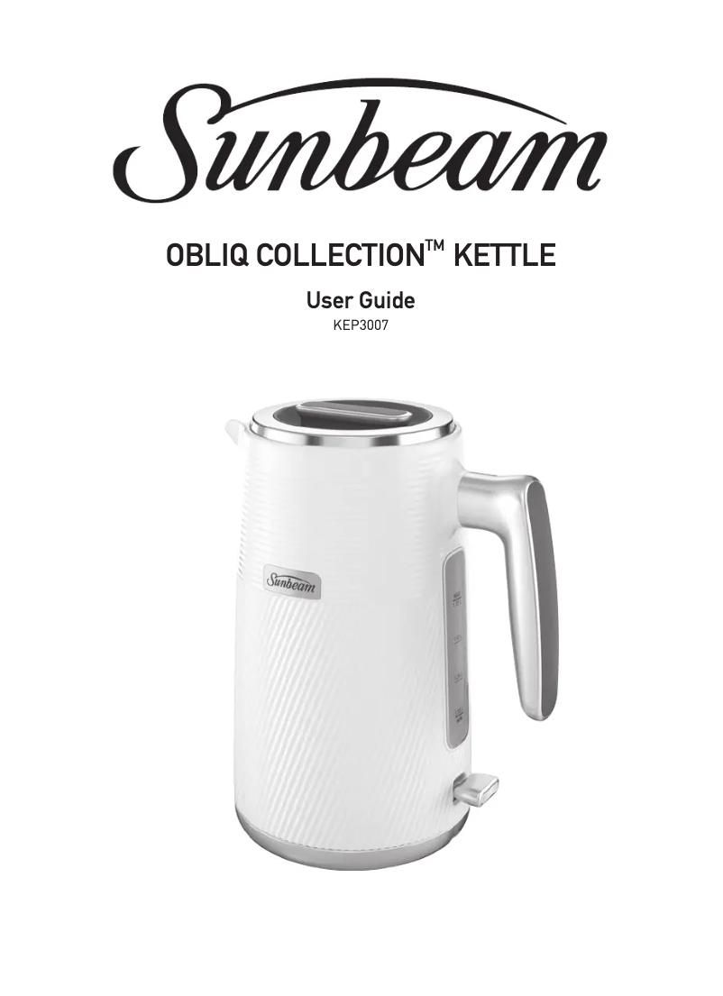 Page n°1 - Manuel utilisateur Sunbeam ObliQ KEP3007
