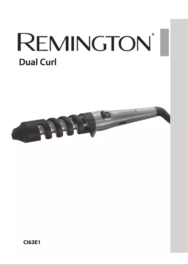 Page 1 de la notice Manuel utilisateur Remington Dual Curl CI63E1