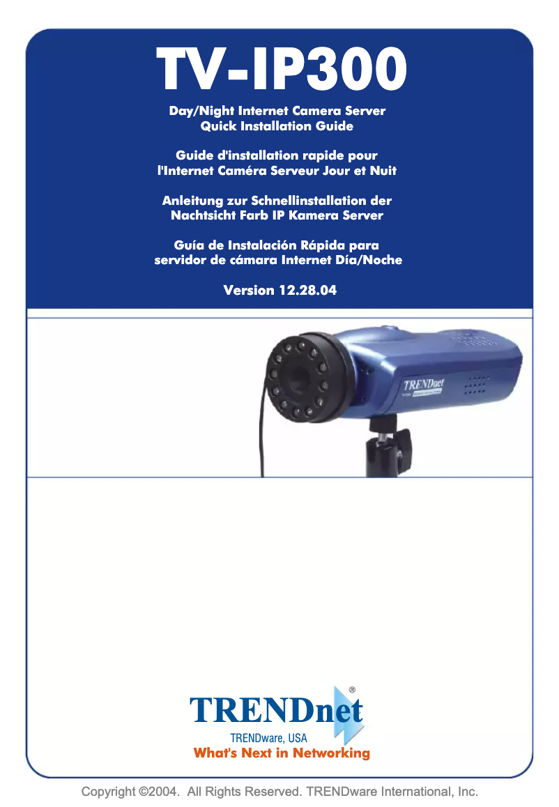 Página 1 del manual Manual de usuario TRENDnet TV-IP300