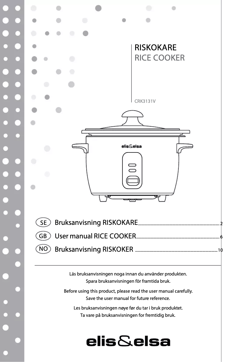 Página 1 del manual Manual de usuario Elis & Elsa CRK3131V