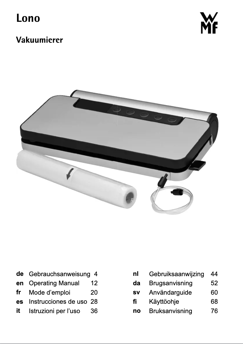 Page 1 de la notice Manuel utilisateur WMF Lono 04.1907.0011