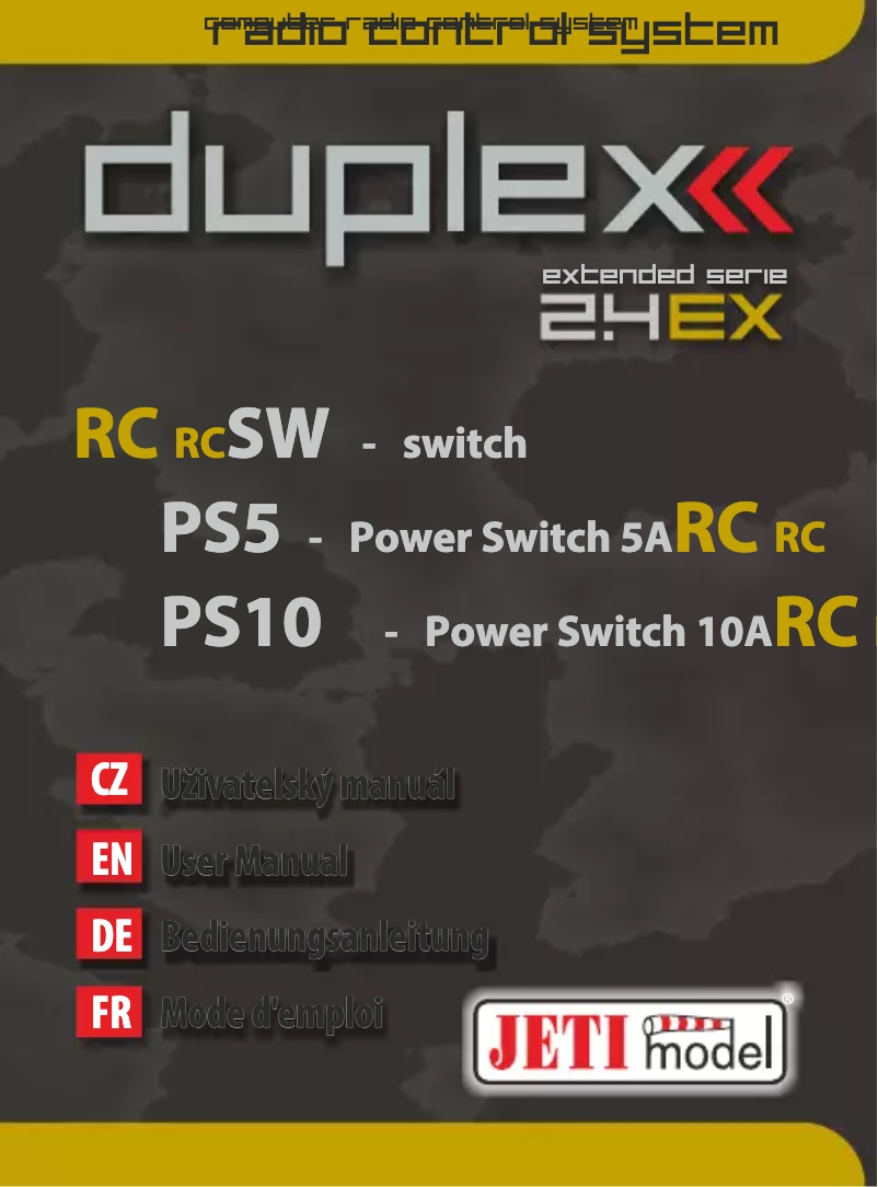 Page 1 de la notice Manuel utilisateur JETI JDEX-RCSW