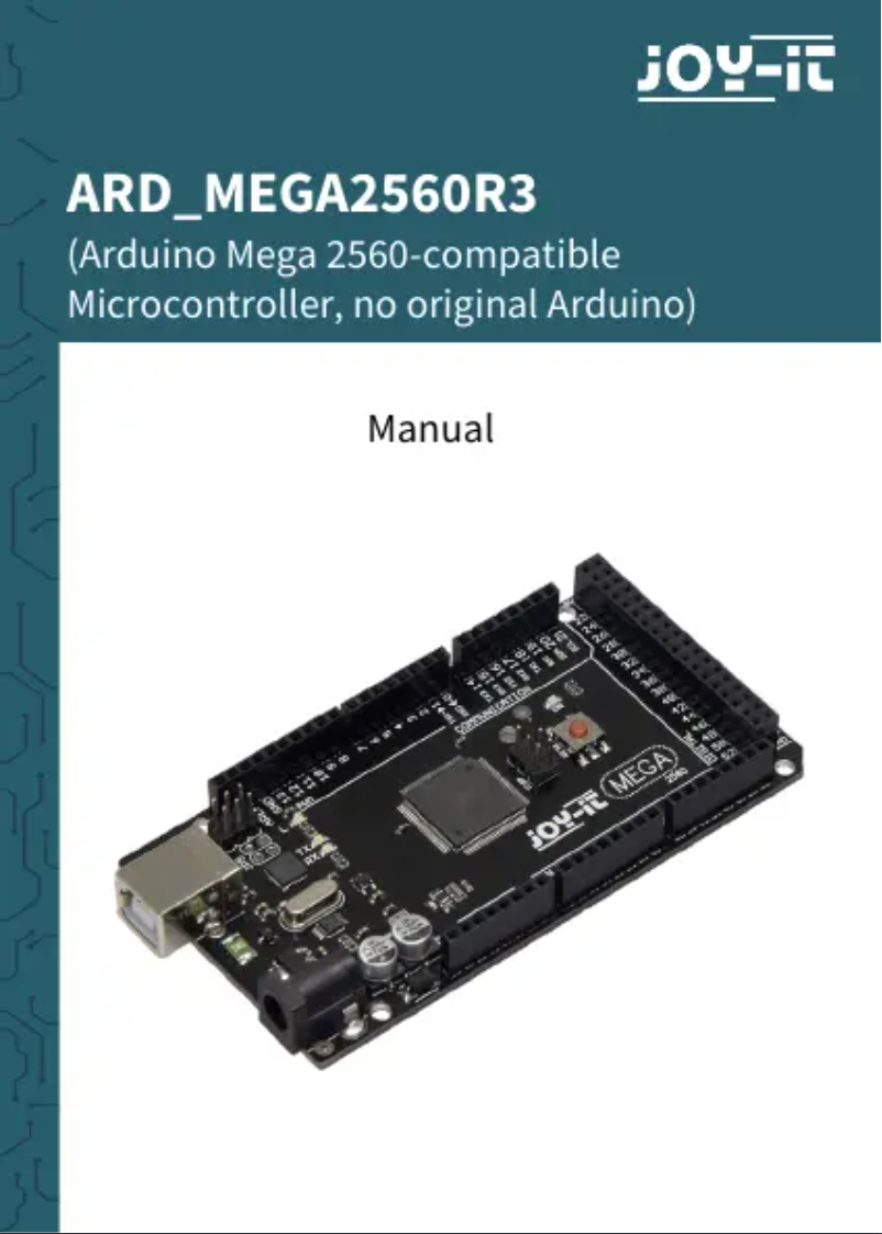 Page n°1 - Manuel utilisateur Joy-It MEGA2560R3