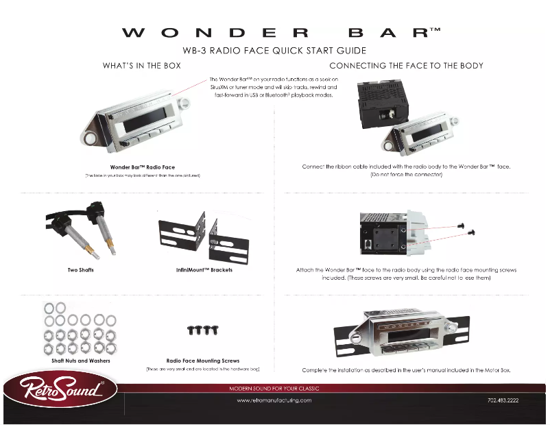 Page 1 de la notice Manuel utilisateur RetroSound Wonderbar 3 M4