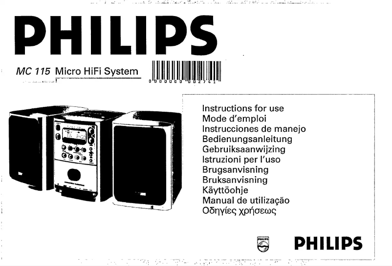Page 1 de la notice Manuel utilisateur Philips MC115