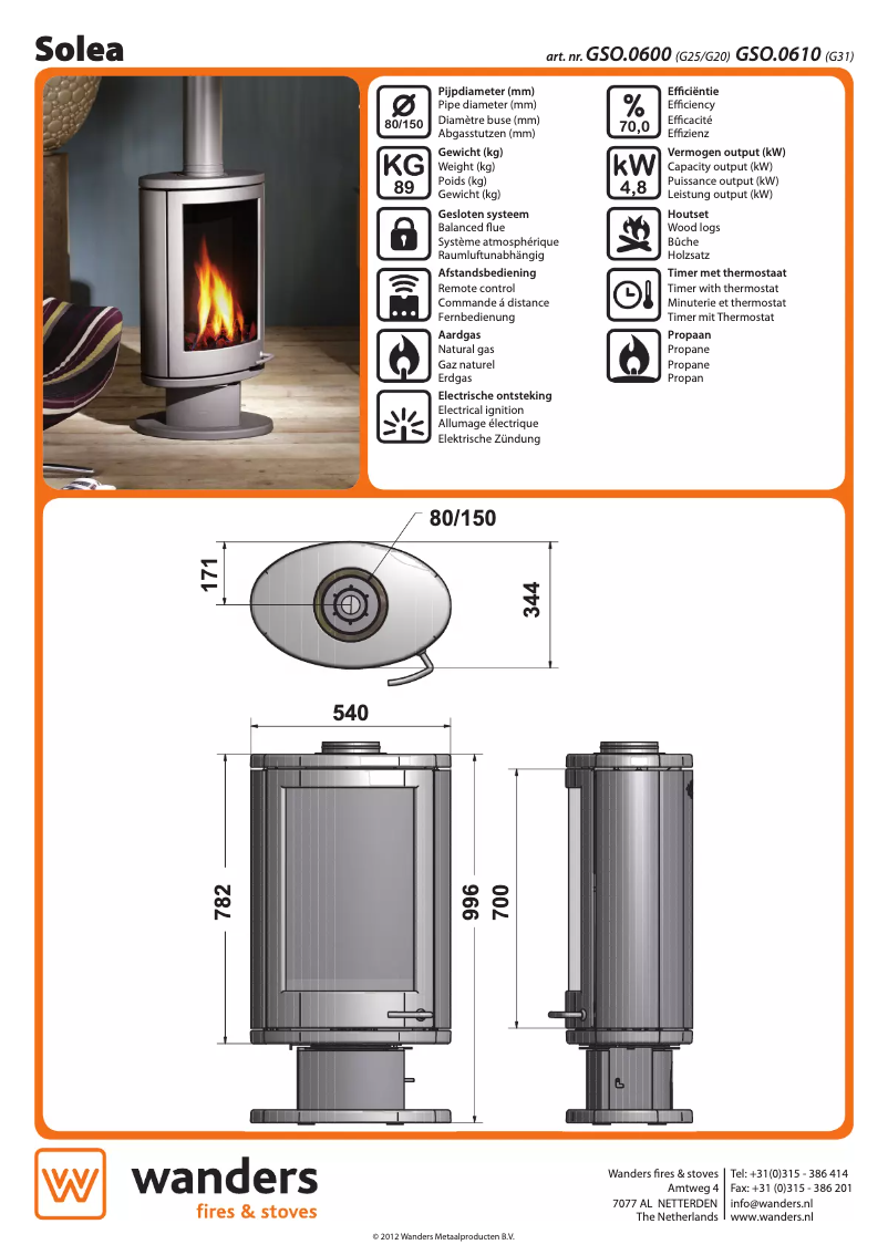 Image de la première page du manuel de l'appareil Solea