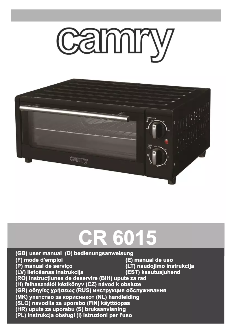 Page 1 de la notice Manuel utilisateur Camry CR 6015B