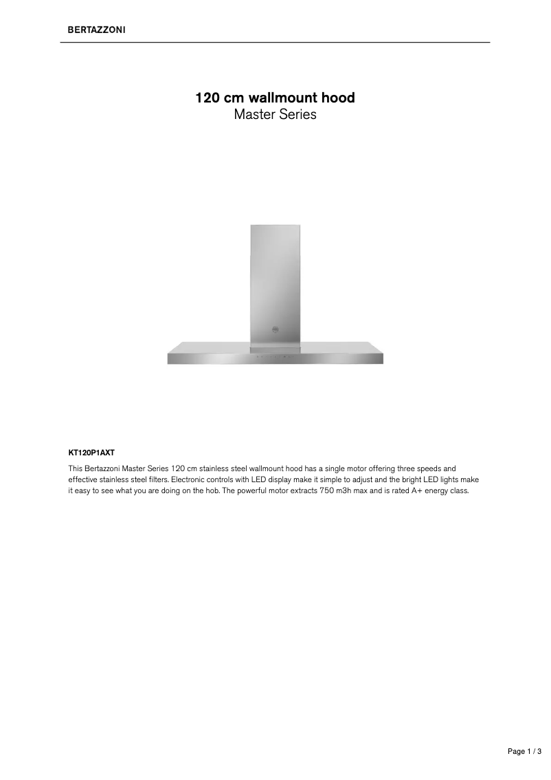 Image de la première page du manuel de l'appareil KT120P1AXT